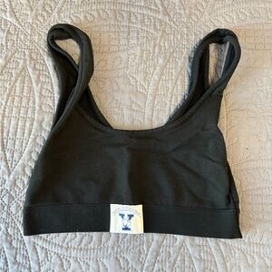 Zara Black Top or Bra with Yale University Patch